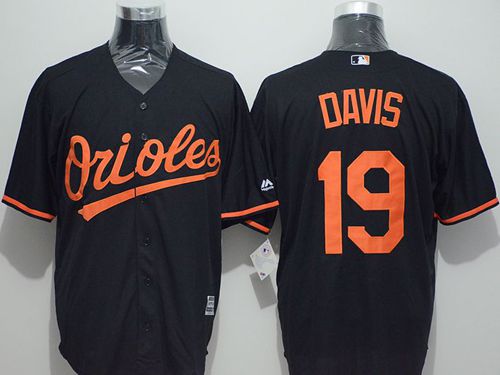 Orioles #19 Chris Davis Black New Cool Base Stitched MLB Jersey - Click Image to Close